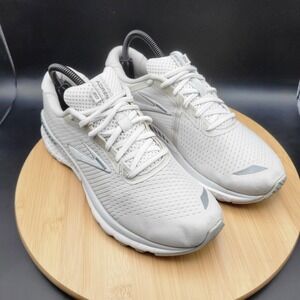 Brooks Adrenaline GTS 20 Mens Running Shoes White Silver 1202961B153 Size 9